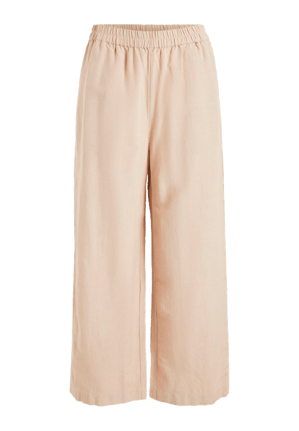 Vila - Byxor viPrisilla HW 7/8 Wide Pants - Beige