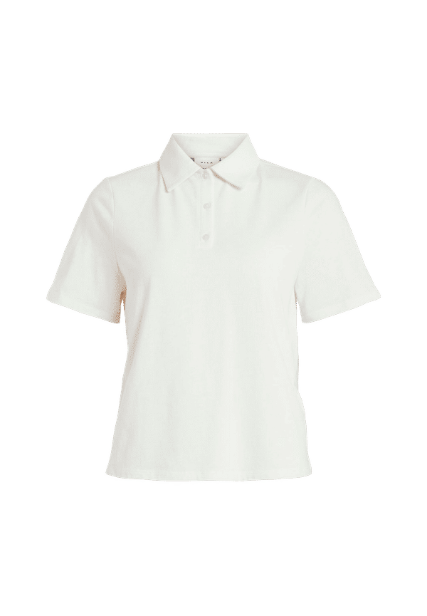 Vila - Pikétröja viDreamia S/S Polo Top - Vit
