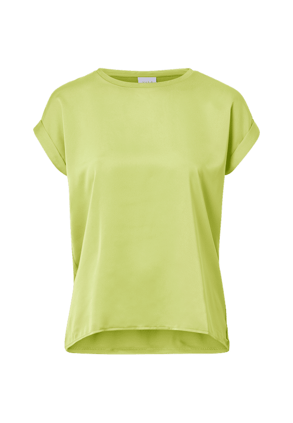 Vila - Topp viElelette S/S Satin Top - Grön