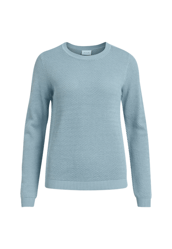 Vila - Tröja viChassa L/S Knit Top - Blå
