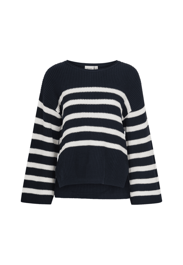 Vila - Tröja viChing 7/8 Knit Top - Blå
