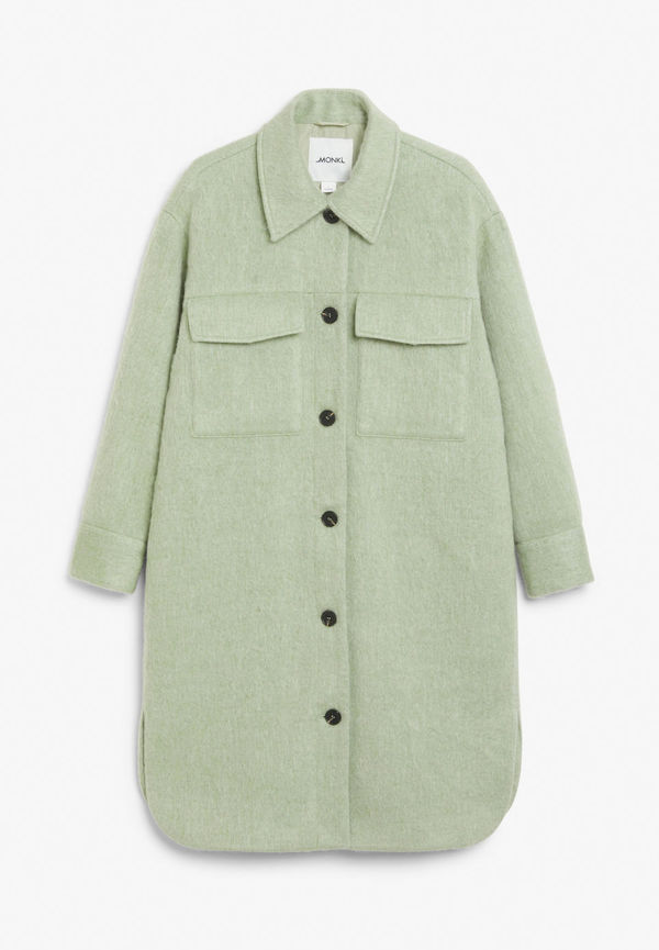 Wool blend coat - Green