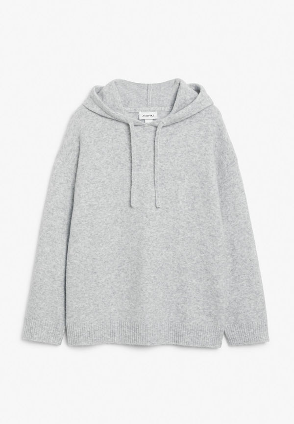 Wool blend hoodie - Grey