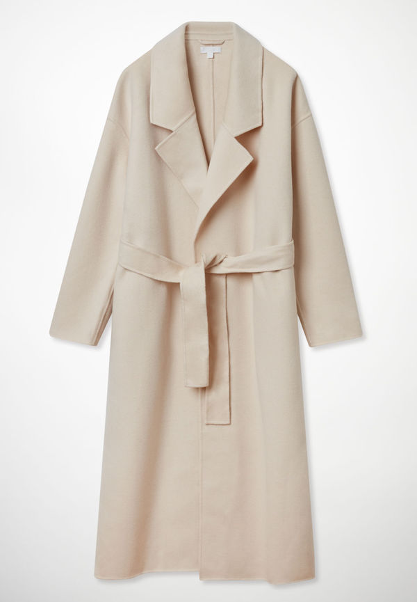 WOOL MIX RELAXED BELTED COAT
