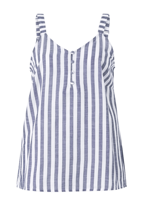 Zizzi - Blus mEliza S/L Blouse - Blå