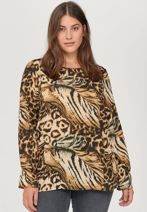 Zizzi - Blus mPovla L/S Blouse - Svart