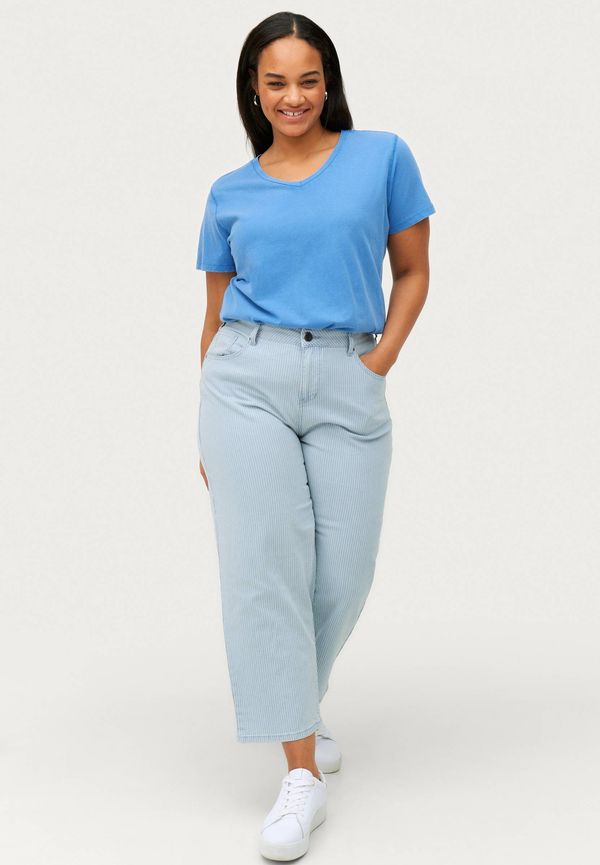 Zizzi - Jeans jGaiga Crop Straight - Blå