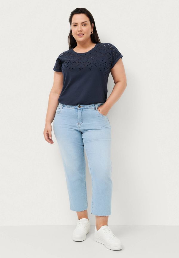 Zizzi - Jeans jVera Crop Straight Jeans - Blå
