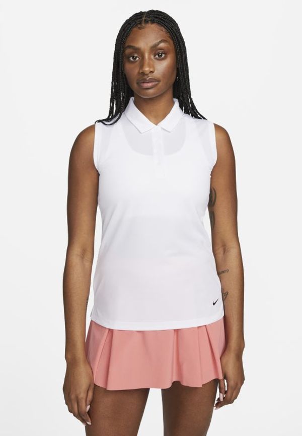 Ärmlös golfpikétröja Nike Dri-FIT Victory för kvinnor - Vit
