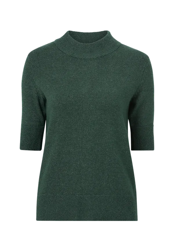 Vila - Topp Viril Crew Neck 2/4 Knit Top - Grön