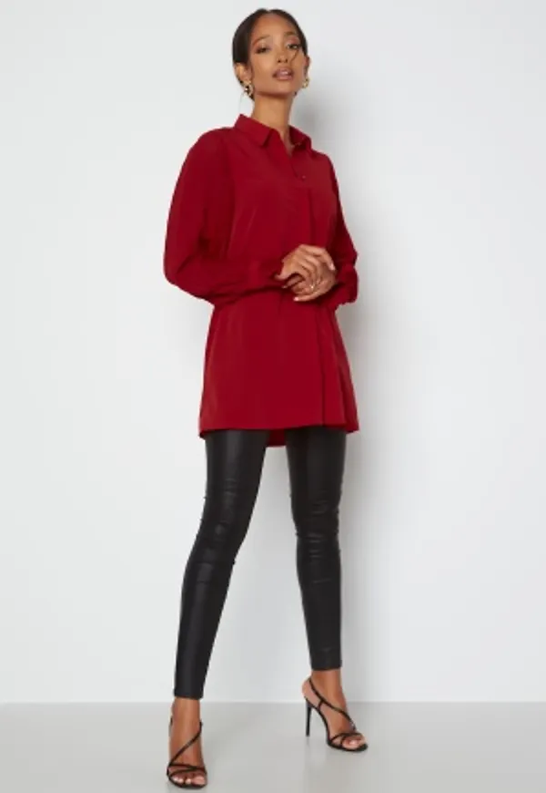 Happy Holly Juliana pleated sleeve tunic Red 36/38
