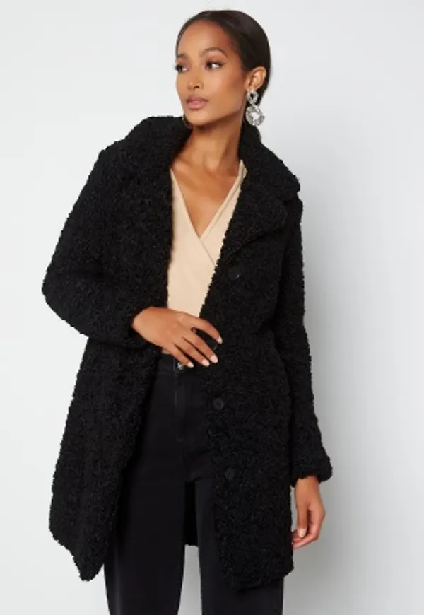 Happy Holly Nicole teddy coat Black 52/54