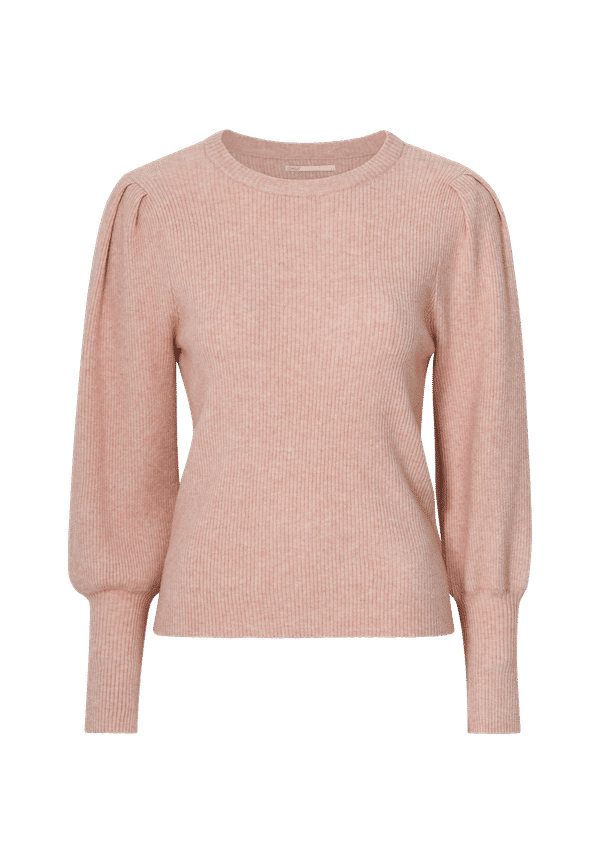 Only - Tröja onlKatia L/S Puff O-neck Pullover - Rosa