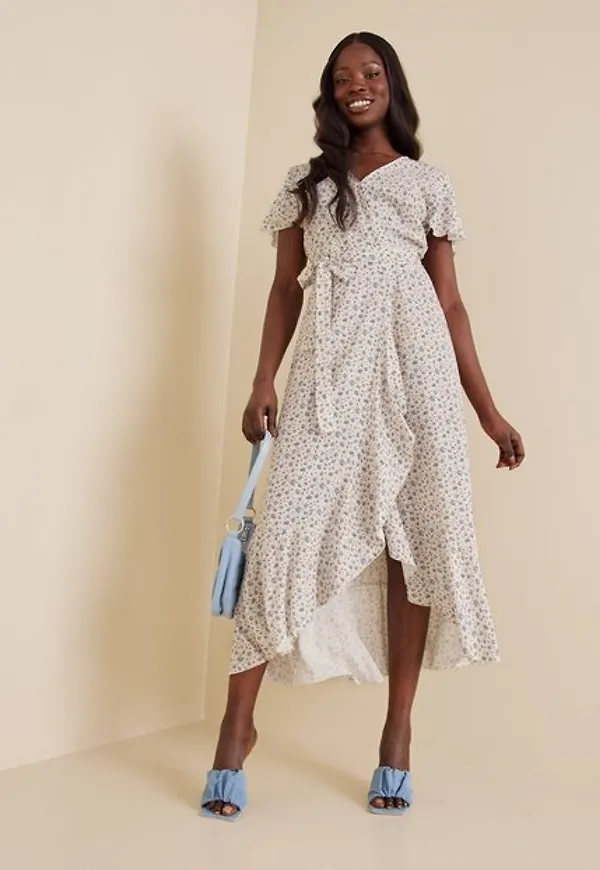 American Dreams Milly Wrap Dress Long Midiklänningar
