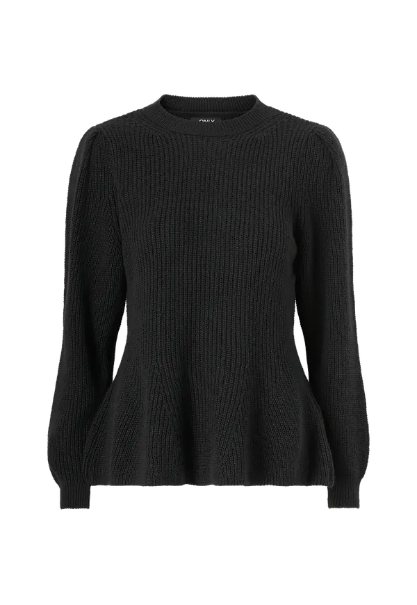 Only - Tröja onlStacy L/S O-neck mPullover Knt - Svart