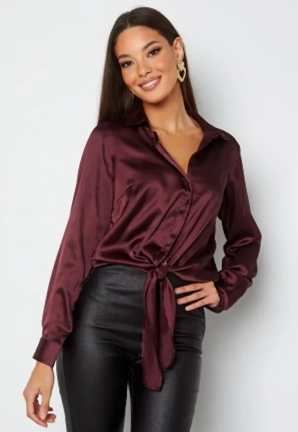 BUBBLEROOM Zamira shirt Dark wine-red 36