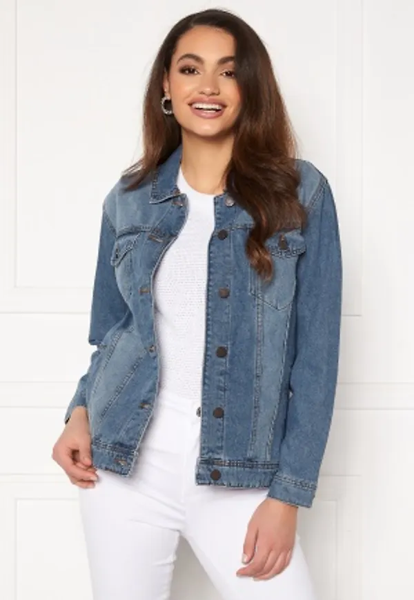 Noisy May Ole L/S Med Denim Jacket Medium Blue Denim XS