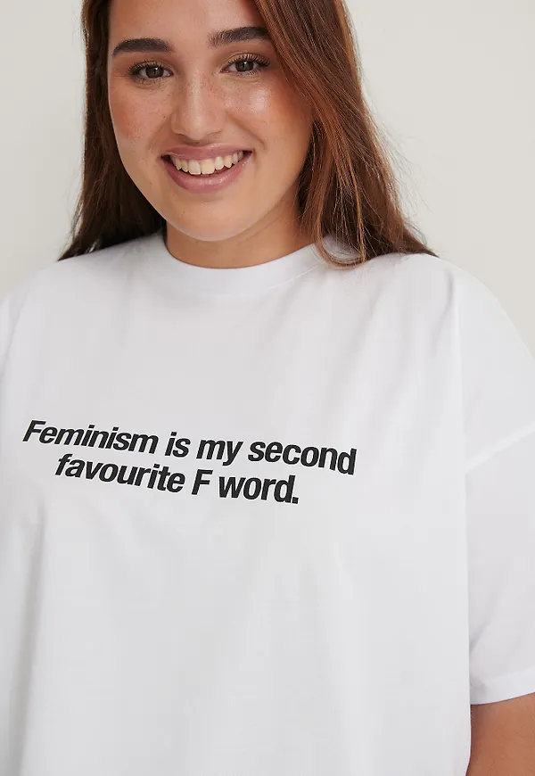NA-KD Ekologisk Woman's Day T-shirt - White