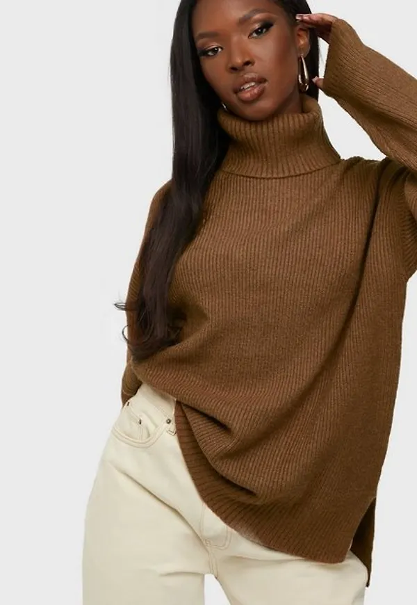 Vila Viril Rollneck L/S Knit Top Stickade tröjor