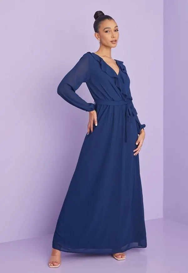 Sisters Point Sofia Dress Maxiklänningar Navy