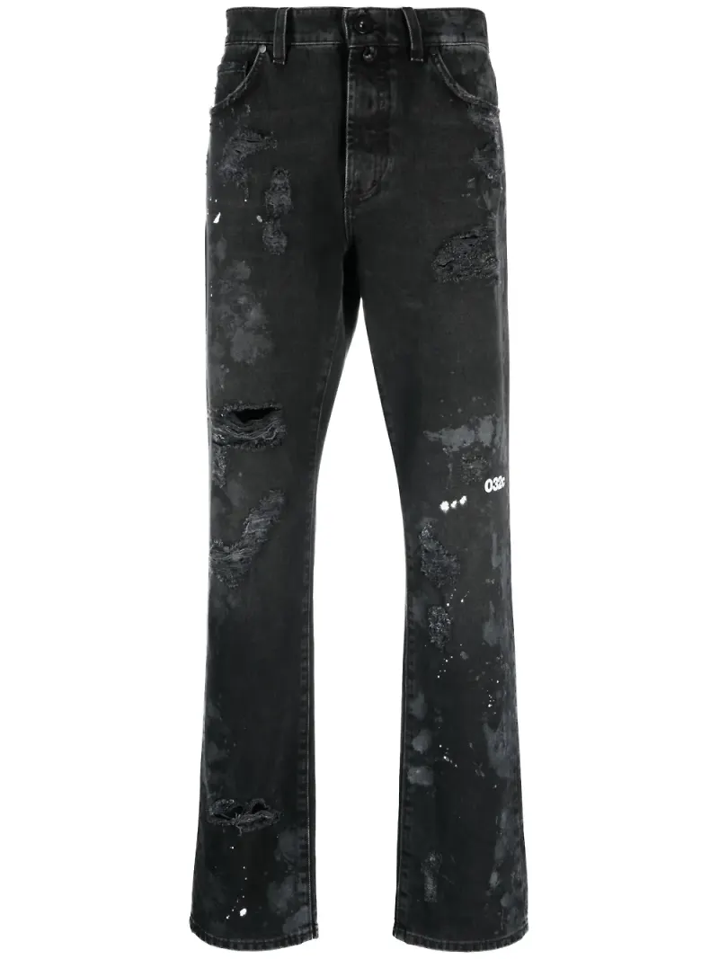 032c Double Shift Painter's jeans med sliten finish - Grå