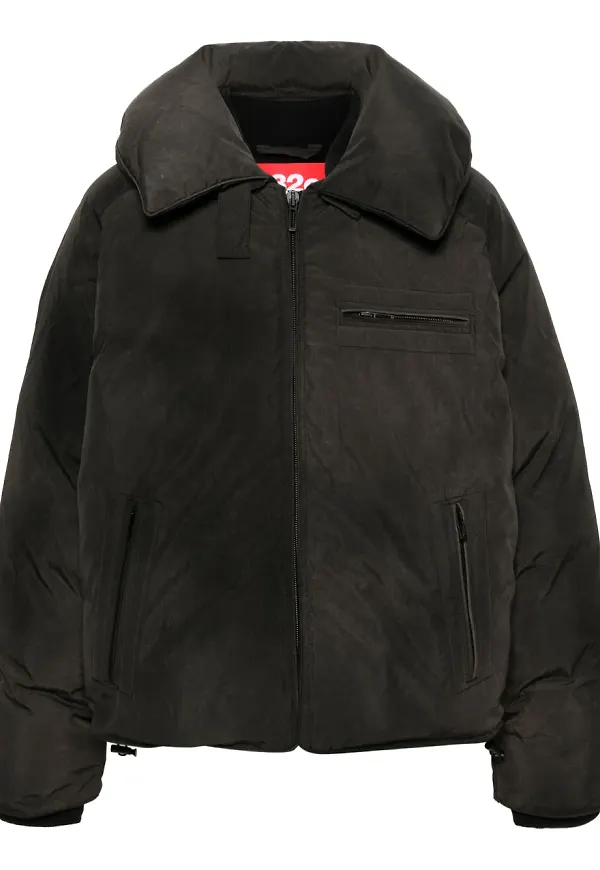 032c dunjacka med logotyp - Brun