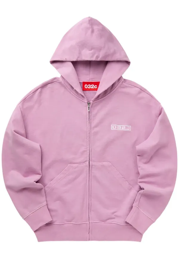 032c hoodie med dragkedja - Rosa