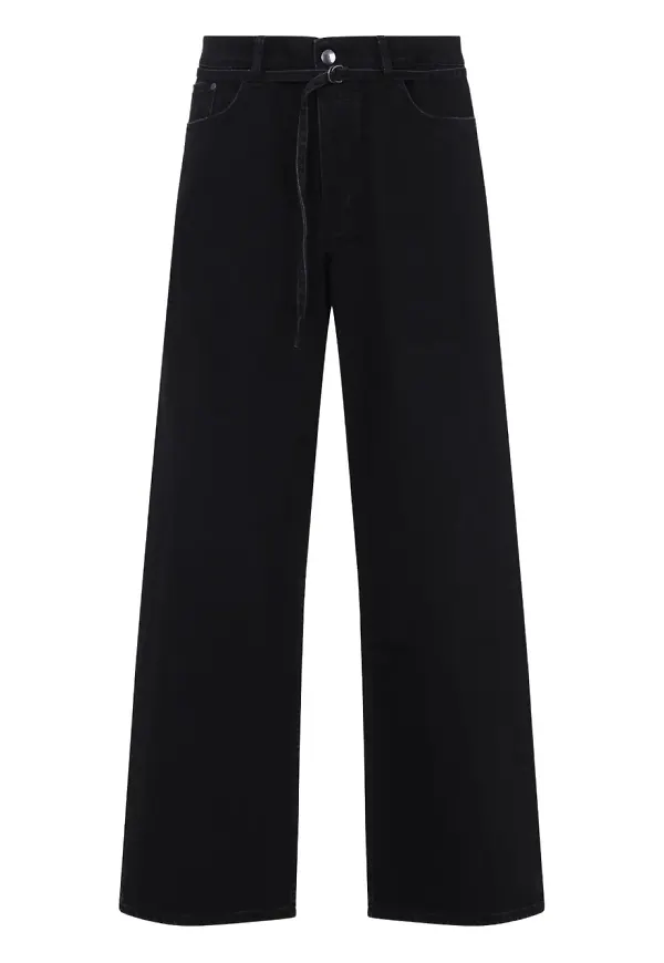 032c jeans med raka ben - Svart