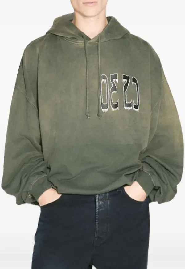 032c Spliced Bubble hoodie - Grön