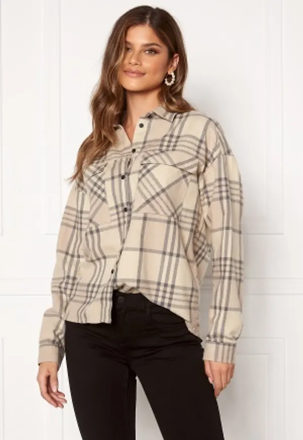 Dr. Denim Nathalie Shirt Q63 Cashew Check XS