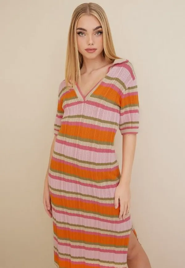 Gant D2. Structure Stripe Rugger Dress Midiklänningar