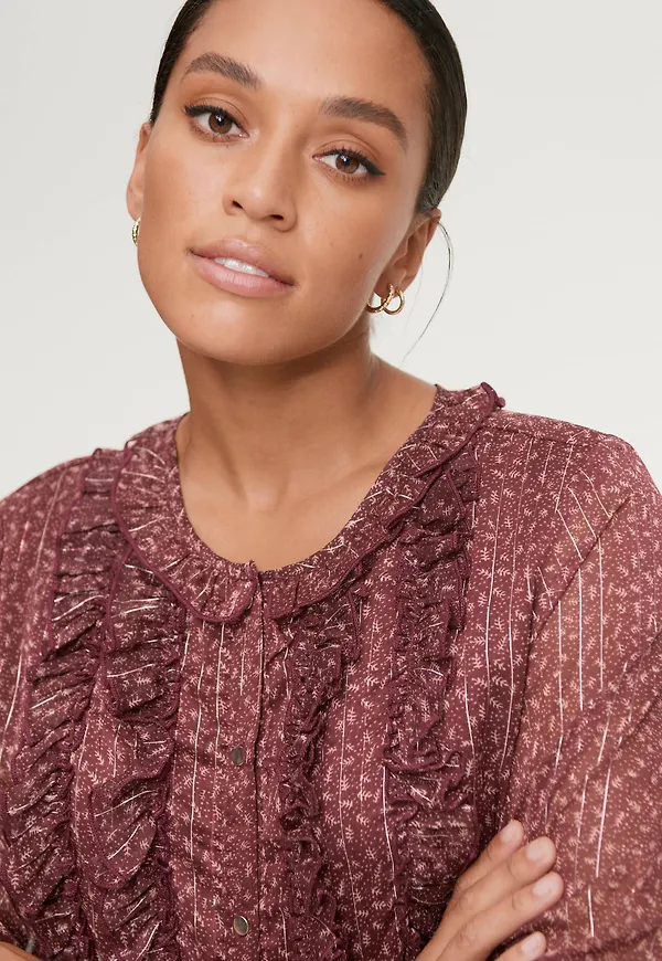 Saint Tropez - Blus CleaSZ 3/4 SL Blouse - Röd