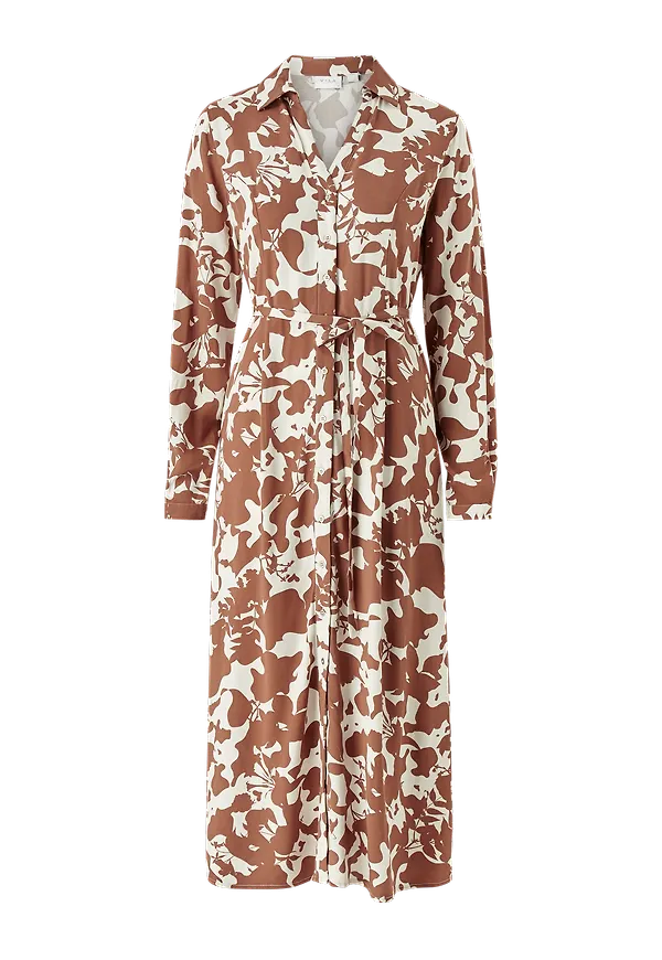 Vila - Klänning viSustanacloudy L/S Midi Dress - Brun