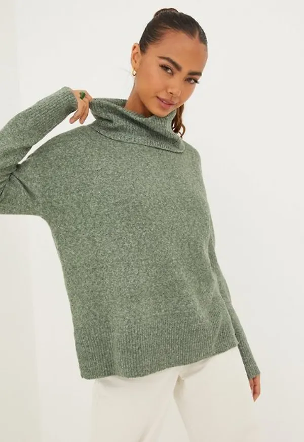 Vero Moda Vmdoffy Ls Cowlneck Blouse Ga Noos Stickade tröjor
