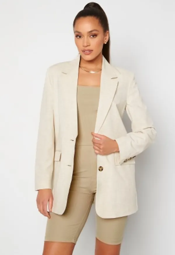 Alexandra Nilsson X Bubbleroom Linen Oversized Blazer Beige 36
