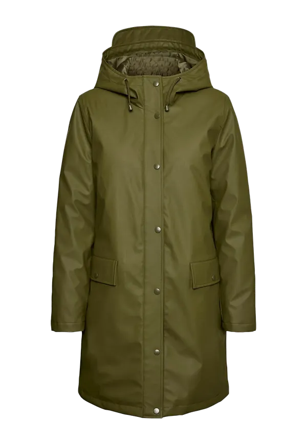 Vero Moda - Kappa vmAsta Quilt Coated Coat Boos - Brun