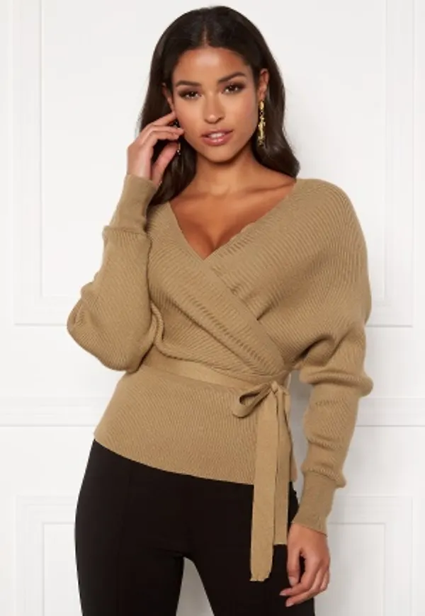 Blue Vanilla Double V Rib Jumper Camel S (UK10)
