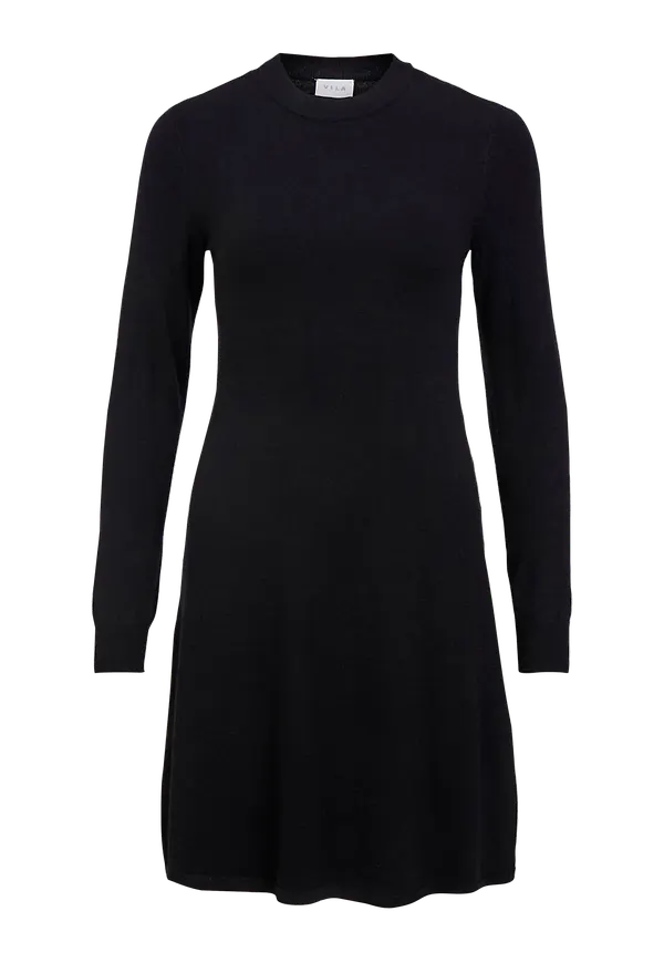Vila - Klänning viBestina A-line L/S Knit - Svart
