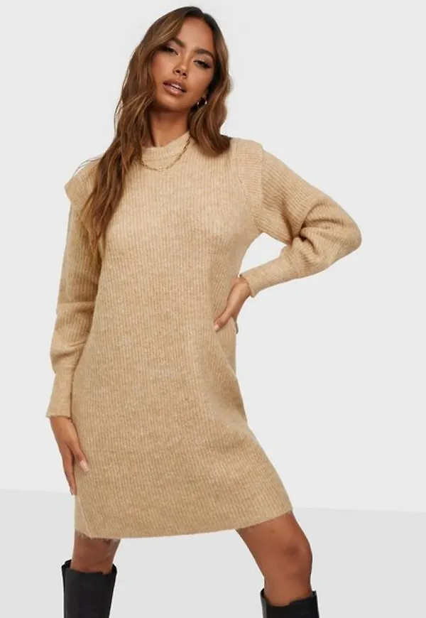 Y.A.S Yasbalira Ls Knit Dress S. Stickade klänningar