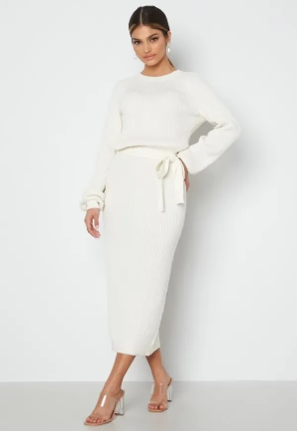 BUBBLEROOM Amira knitted dress Offwhite S