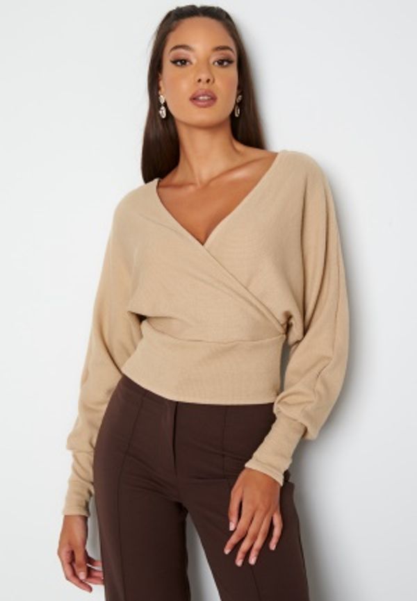 BUBBLEROOM Regina fine knitted top Light beige L