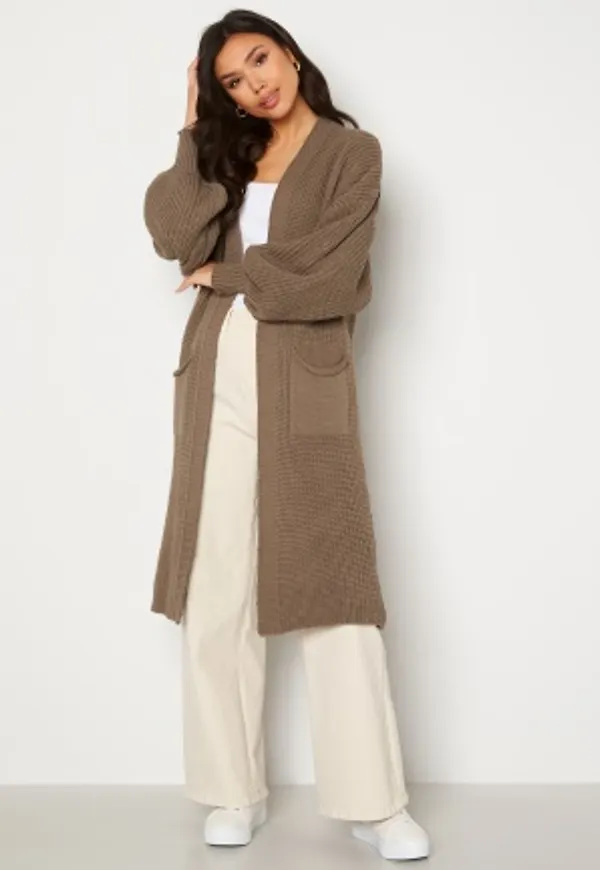 Blue Vanilla Edge To Edge Longline Cardigan Toffee M/L