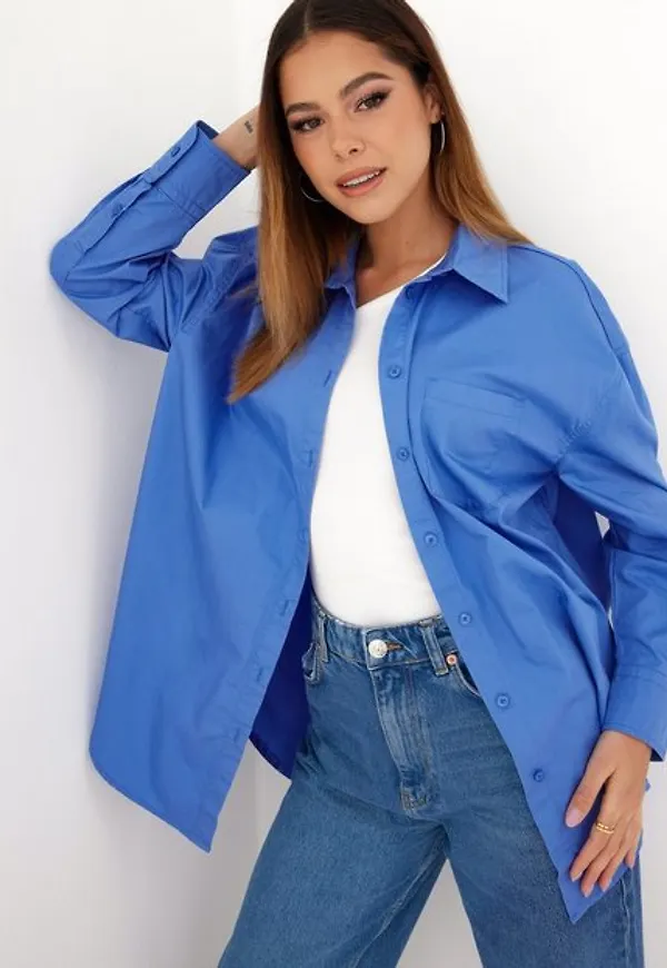 Only Onlcorina Ls Loose Shirt Wvn Skjortor Ultramarine