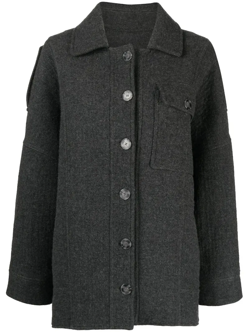 0711 skjortjacka i oversize-modell - Grå