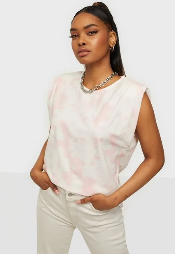 Pieces Pctabbi Sl Tank Top Bc Sweatshirts Barely Pink Tie Dye