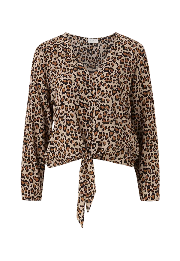 Vila - Blus viSusassy L/S Shirt - Brun