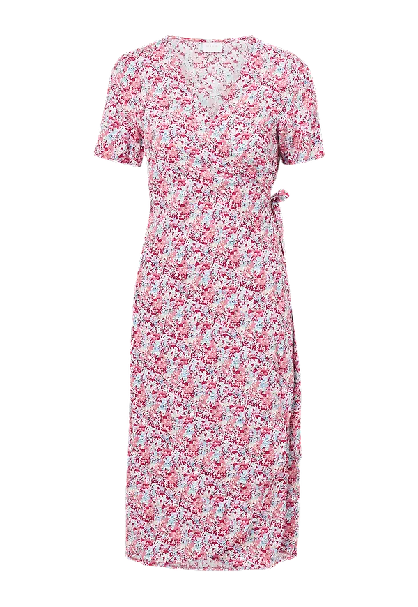 Vila - Omlottklänning viDinti S/S Wrap Medi Dress - Vit