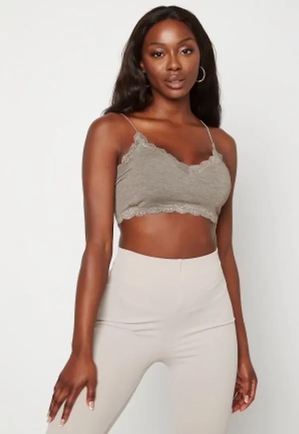 MAGIC Bodyfashion Cozy Crop Top Heather Grey L
