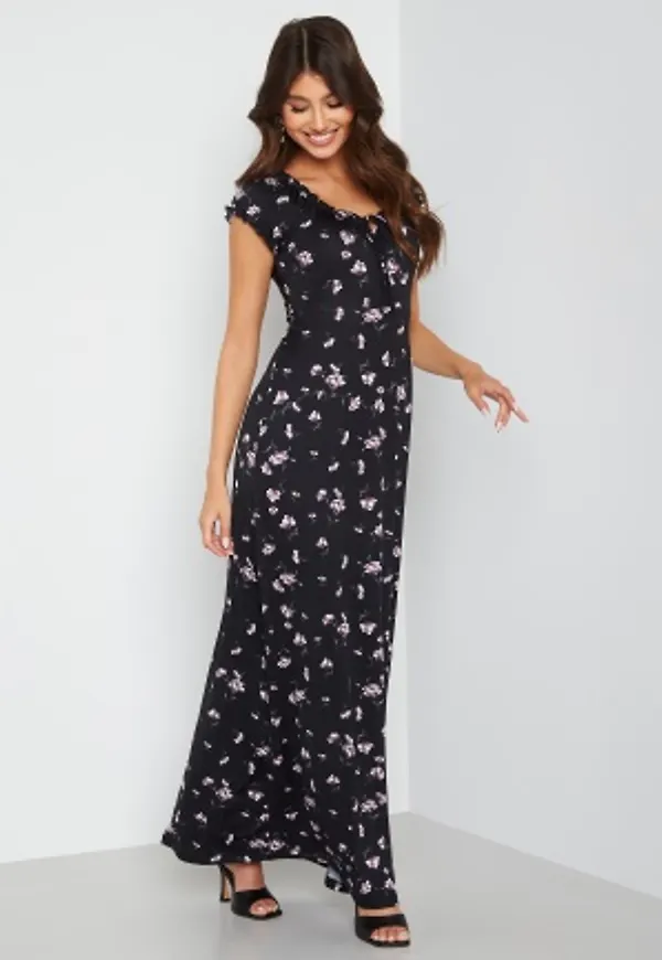 Happy Holly Tessie maxi dress  Black / Floral 36/38S