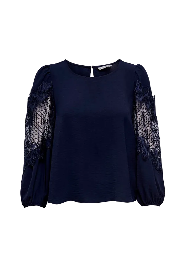 Only - Blus onlAlberta 3/4 Top Wvn - Blå